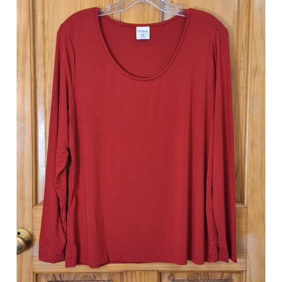 Soma Other - Soma Shirt Women's Medium Short Red Loungewear Intimates Comfy Pajamas Sleepwear